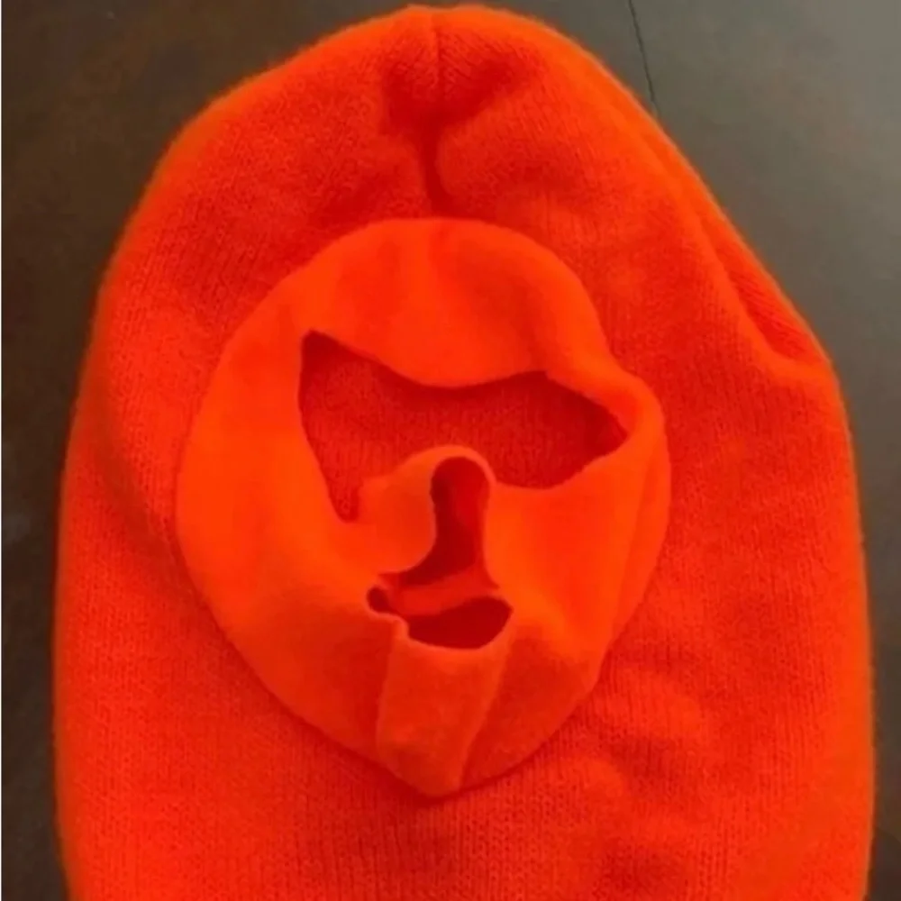 Stocking hat bright orange ski mask hunting